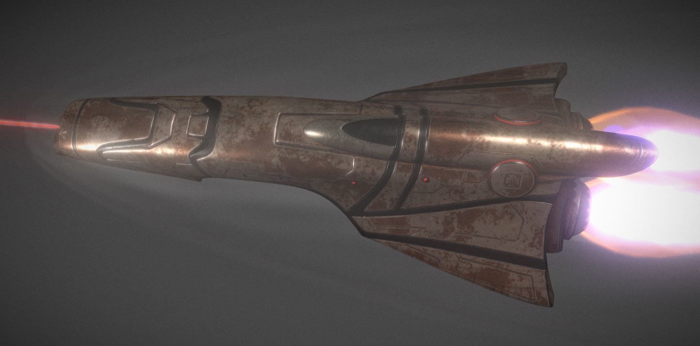 Spaceship - Keeper - Rusty Version 3D model_4