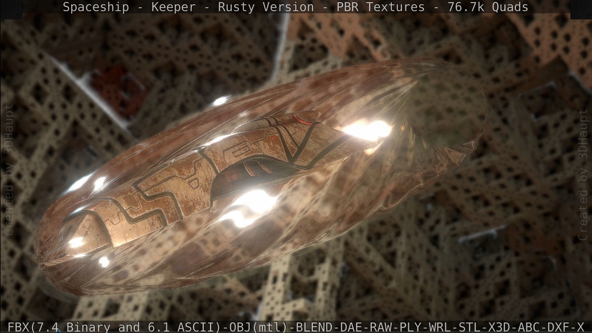 Spaceship - Keeper - Rusty Version 3D model_209