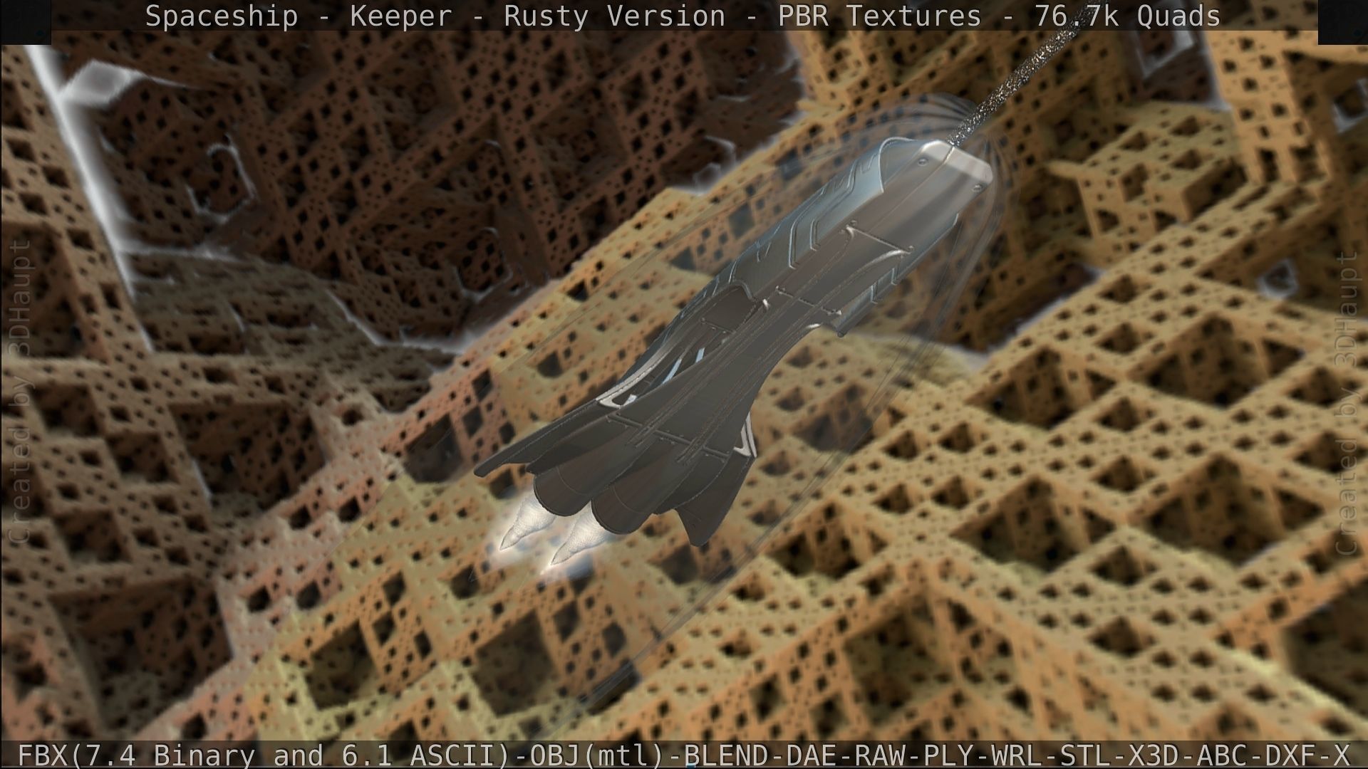 Spaceship - Keeper - Rusty Version 3D model_450