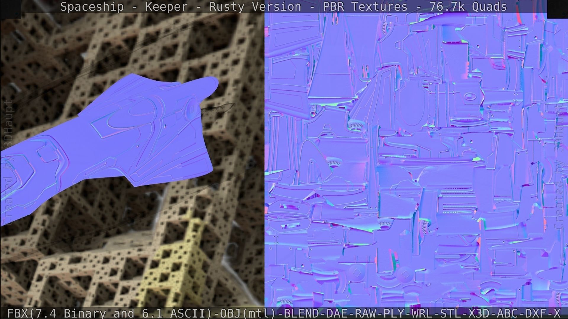 Spaceship - Keeper - Rusty Version 3D model_400