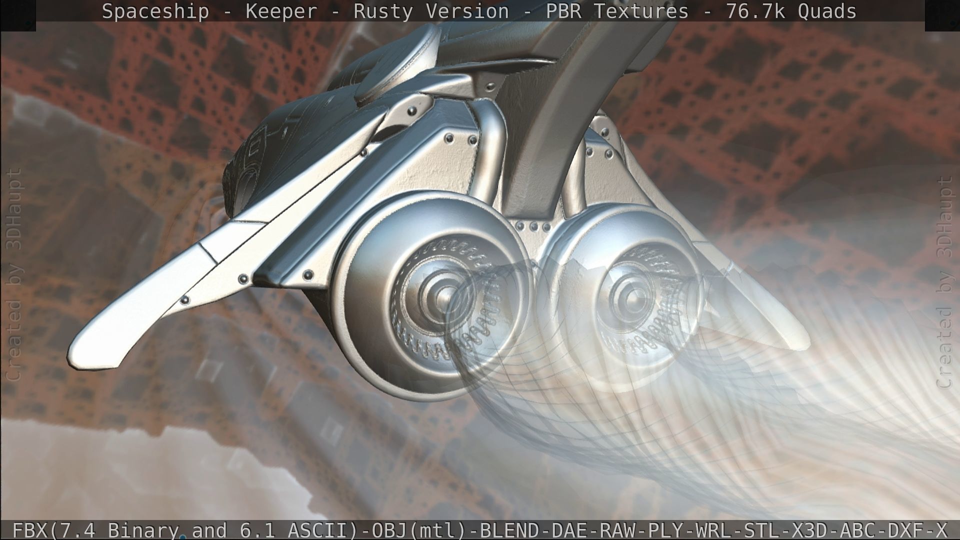 Spaceship - Keeper - Rusty Version 3D model_438