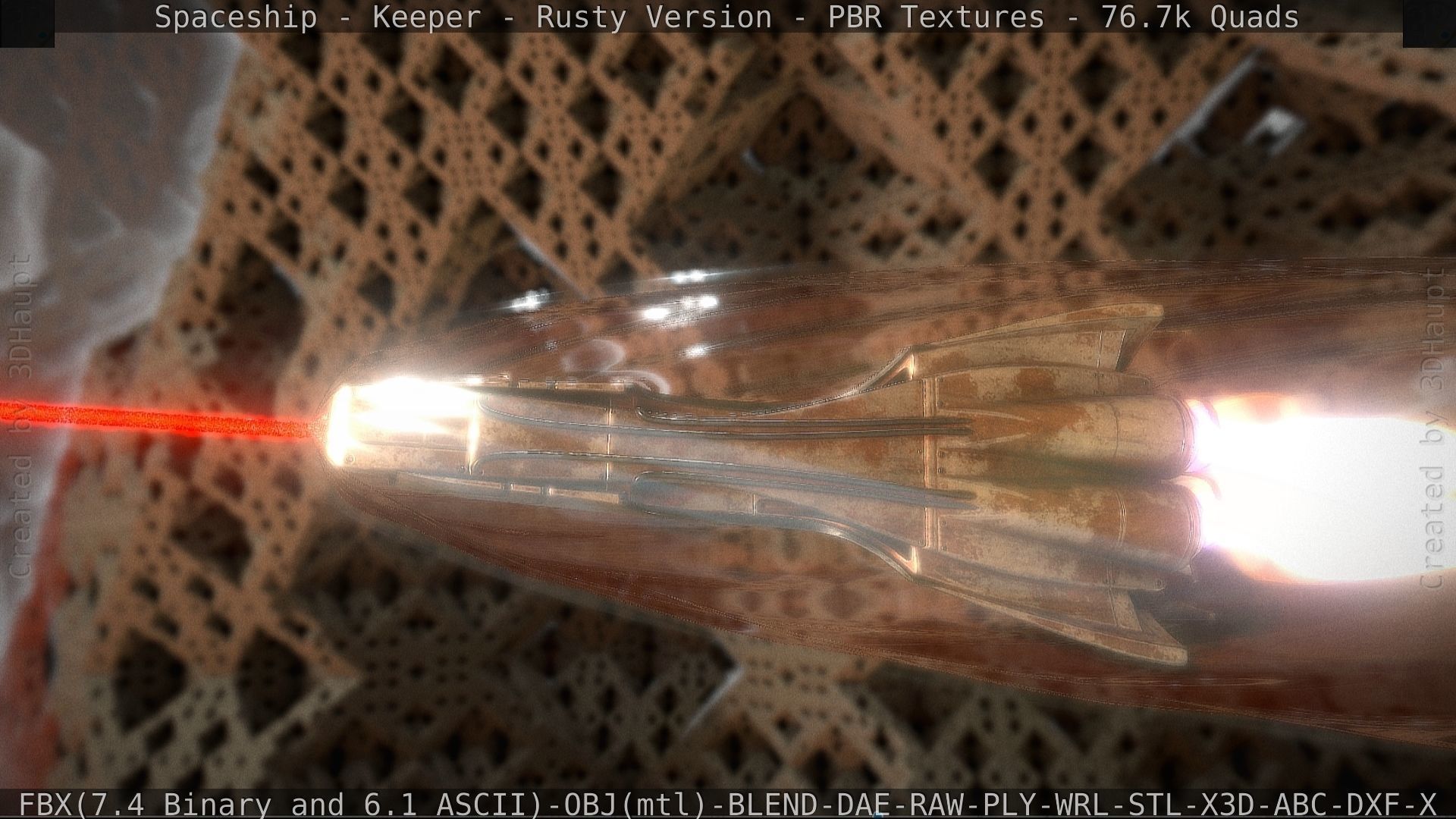 Spaceship - Keeper - Rusty Version 3D model_19