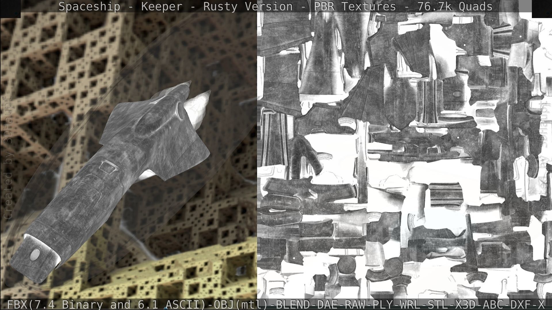 Spaceship - Keeper - Rusty Version 3D model_376