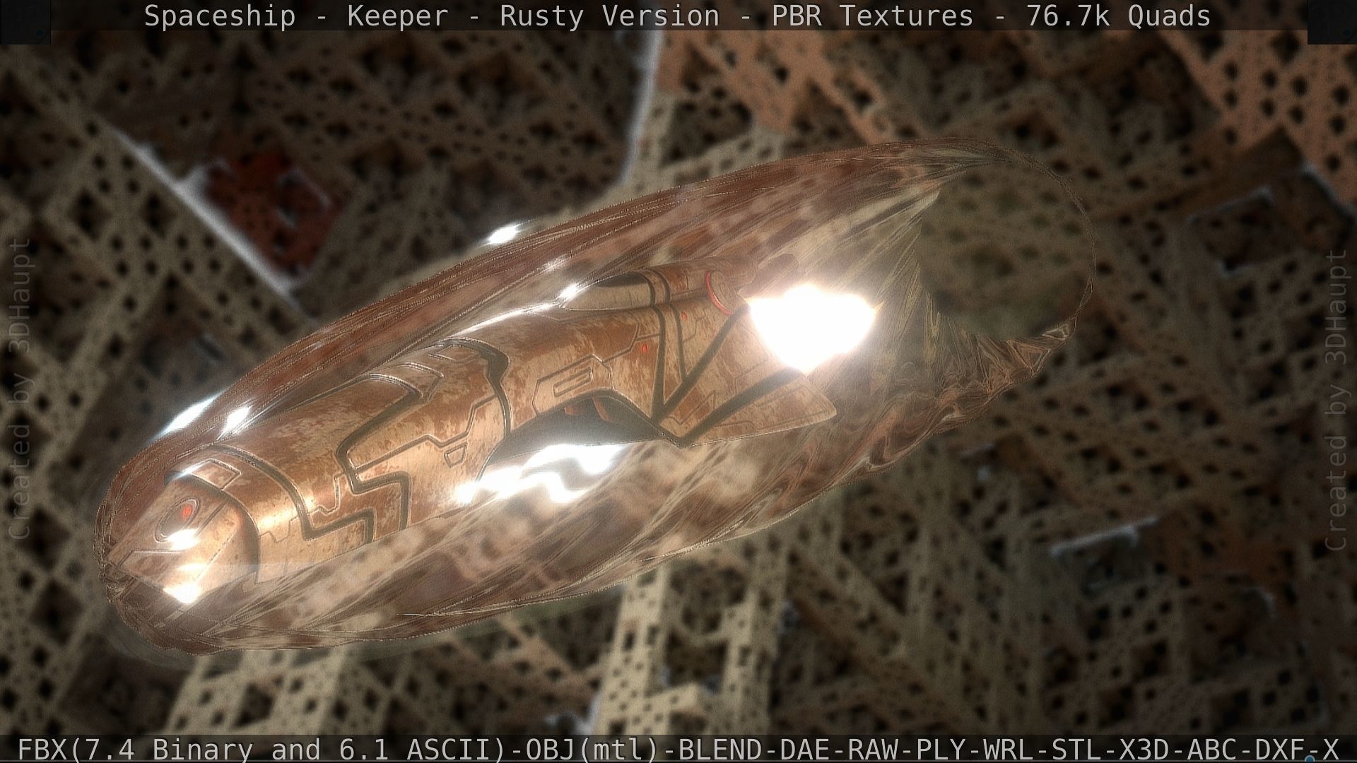 Spaceship - Keeper - Rusty Version 3D model_200