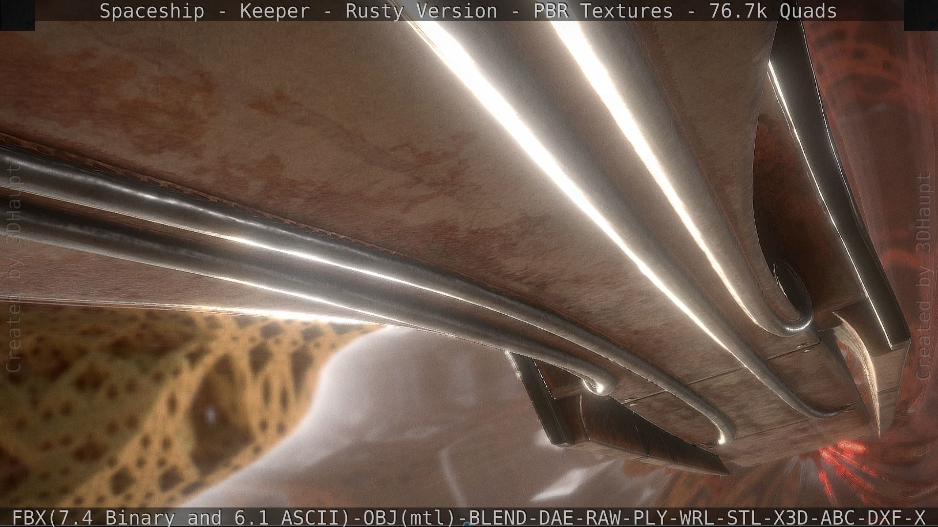 Spaceship - Keeper - Rusty Version 3D model_100