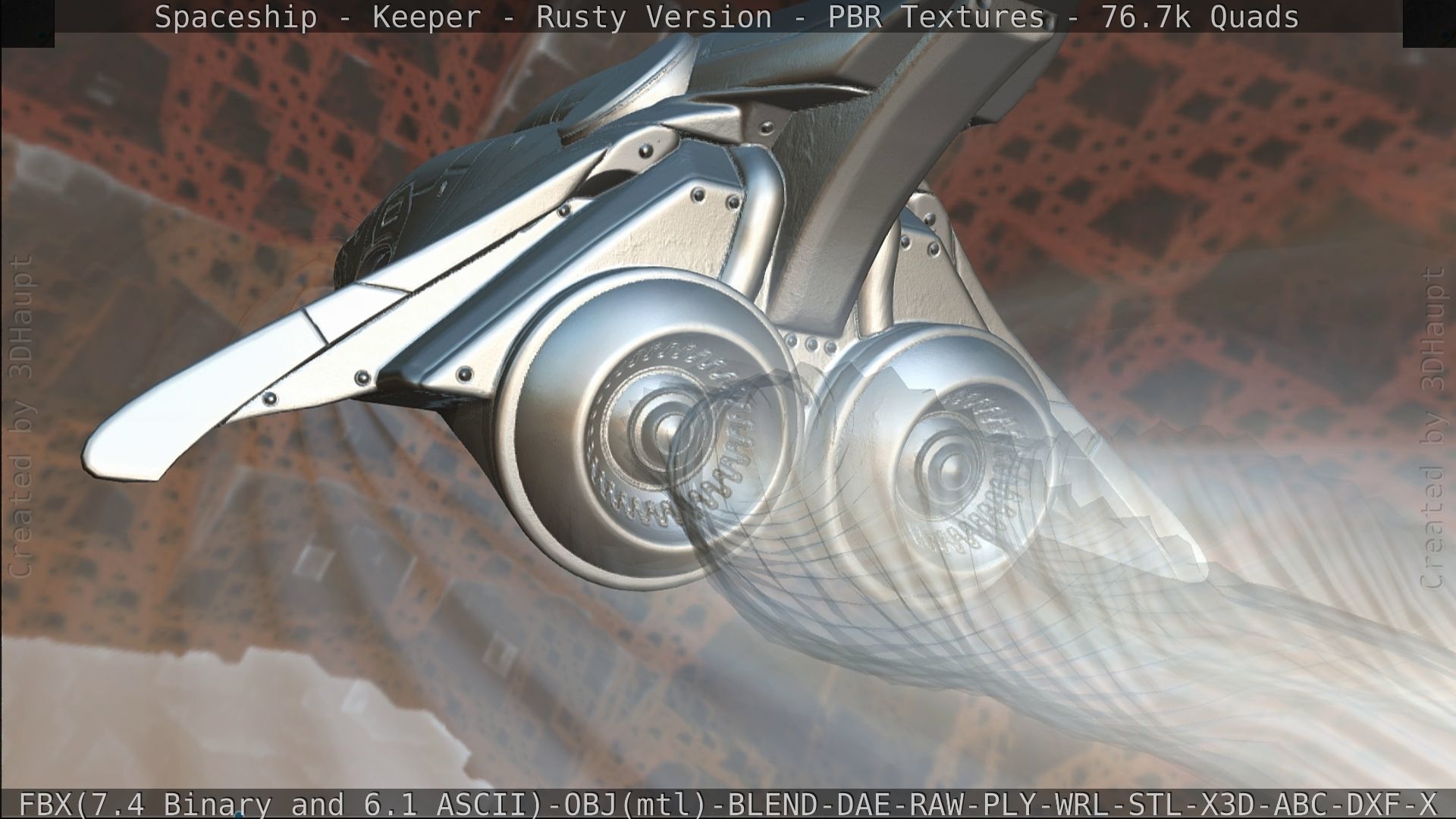 Spaceship - Keeper - Rusty Version 3D model_437