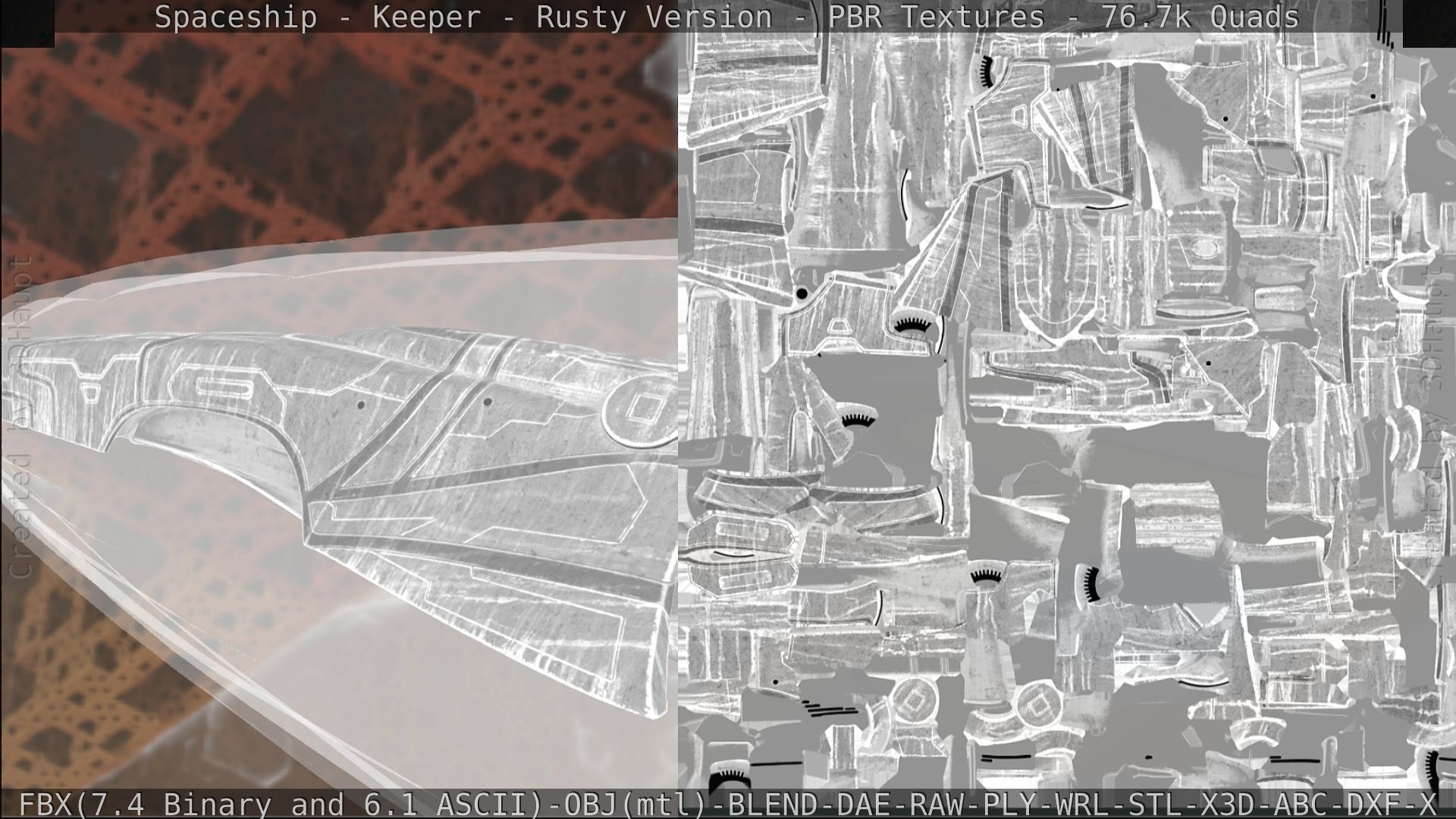 Spaceship - Keeper - Rusty Version 3D model_322