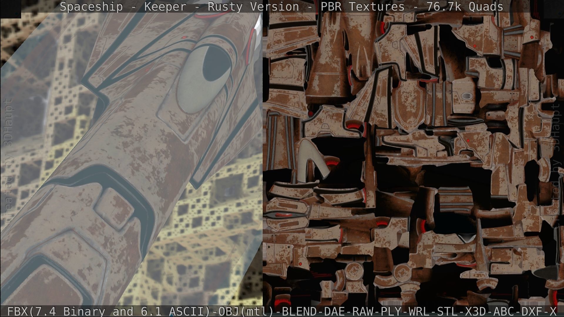 Spaceship - Keeper - Rusty Version 3D model_292