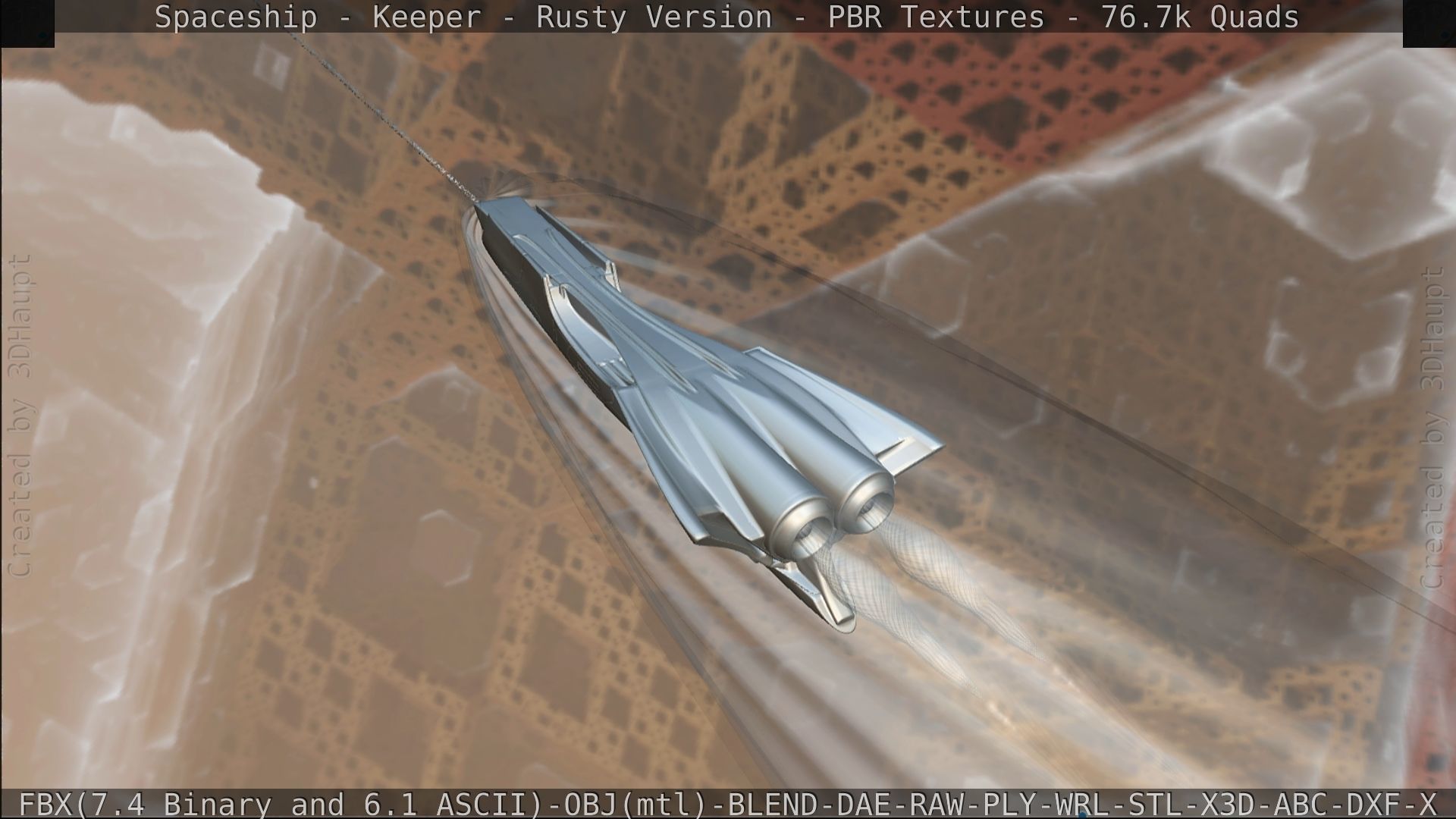 Spaceship - Keeper - Rusty Version 3D model_416