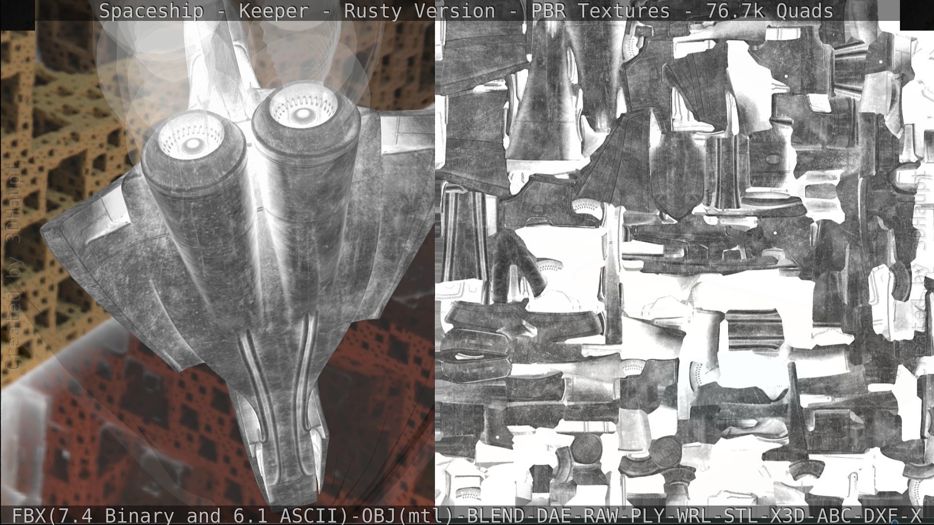 Spaceship - Keeper - Rusty Version 3D model_361