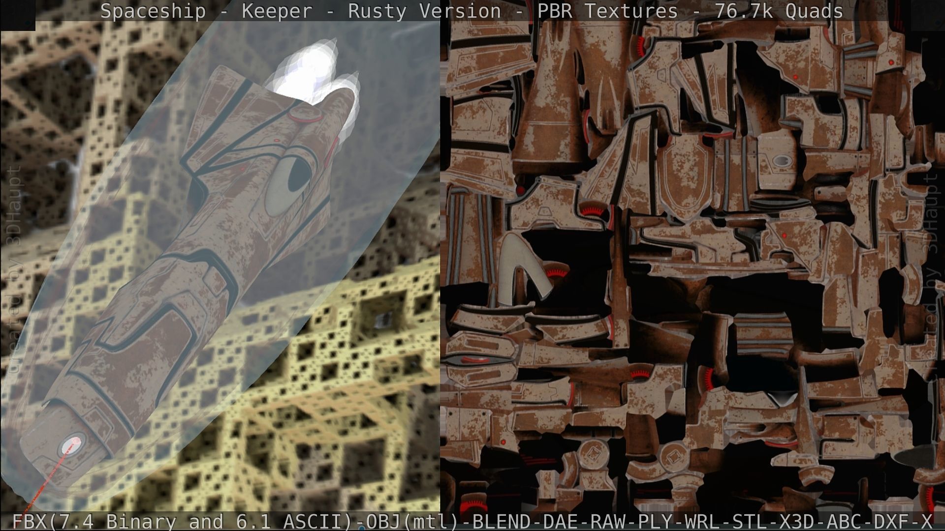 Spaceship - Keeper - Rusty Version 3D model_297