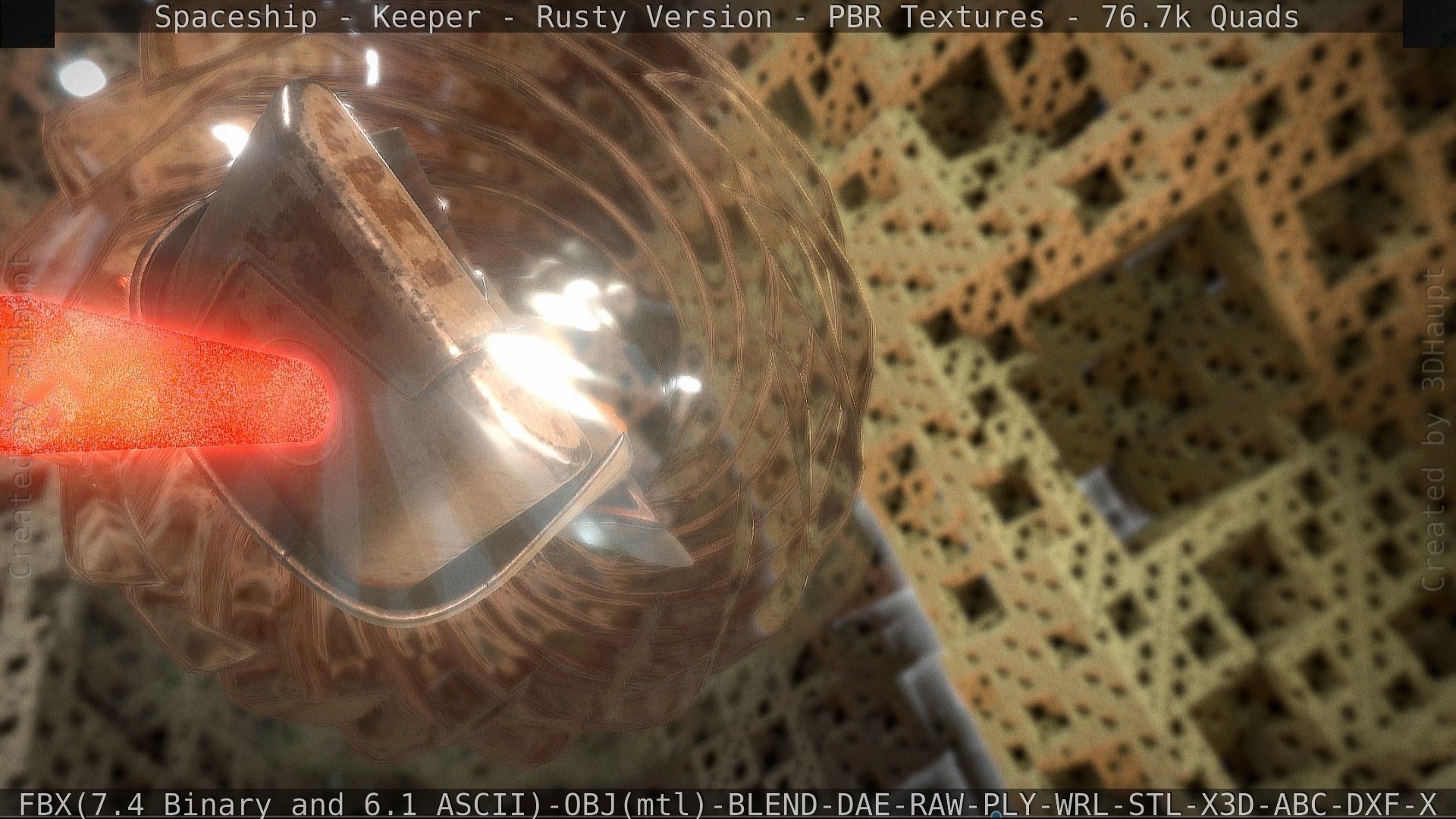 Spaceship - Keeper - Rusty Version 3D model_62