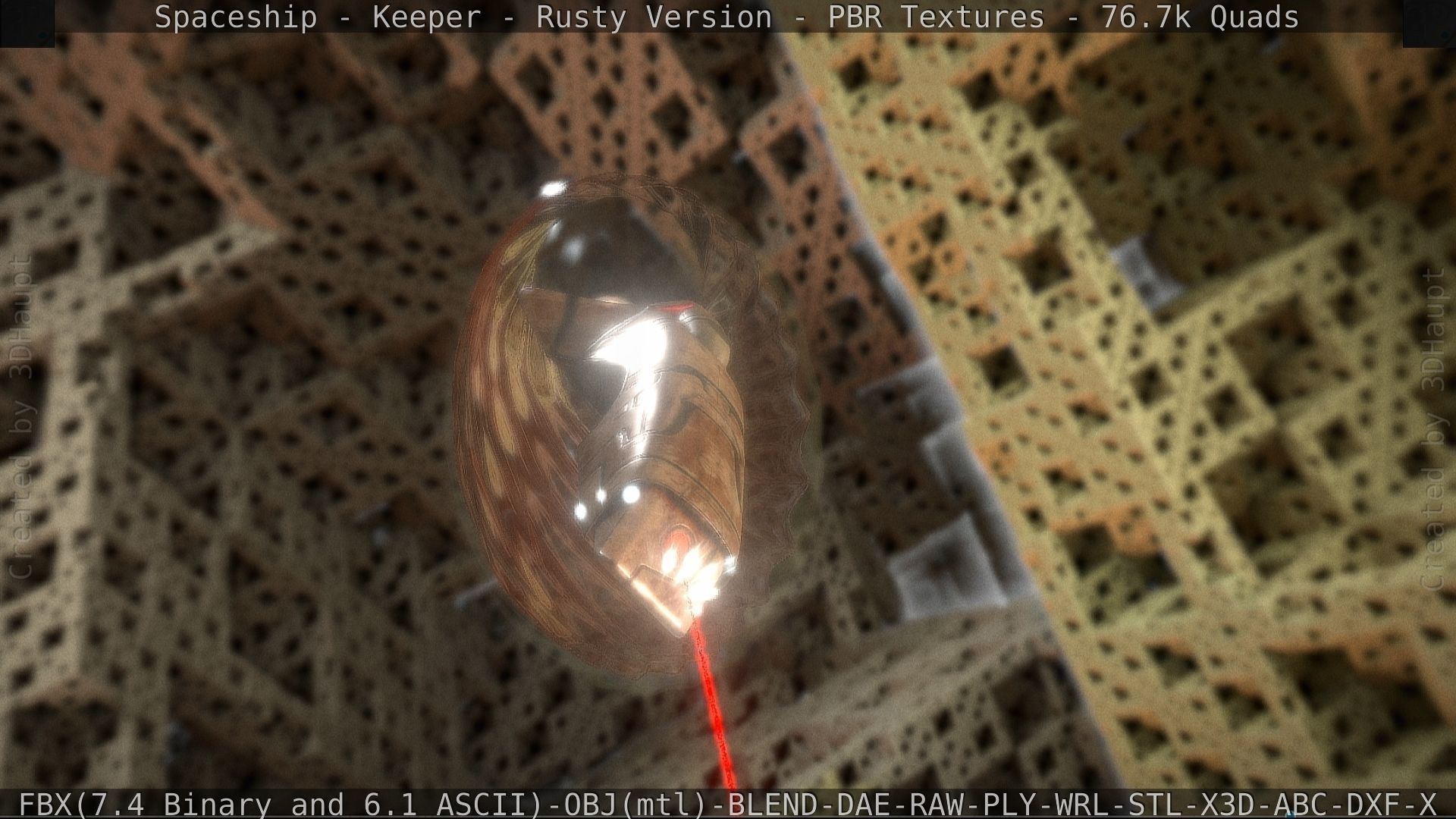 Spaceship - Keeper - Rusty Version 3D model_197