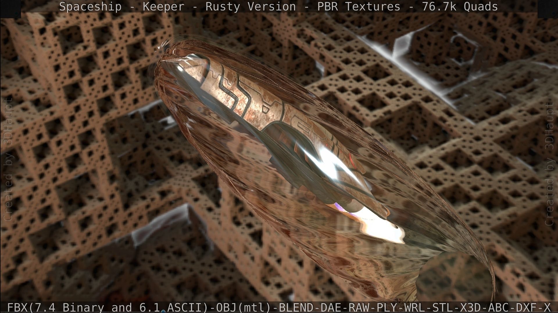 Spaceship - Keeper - Rusty Version 3D model_488