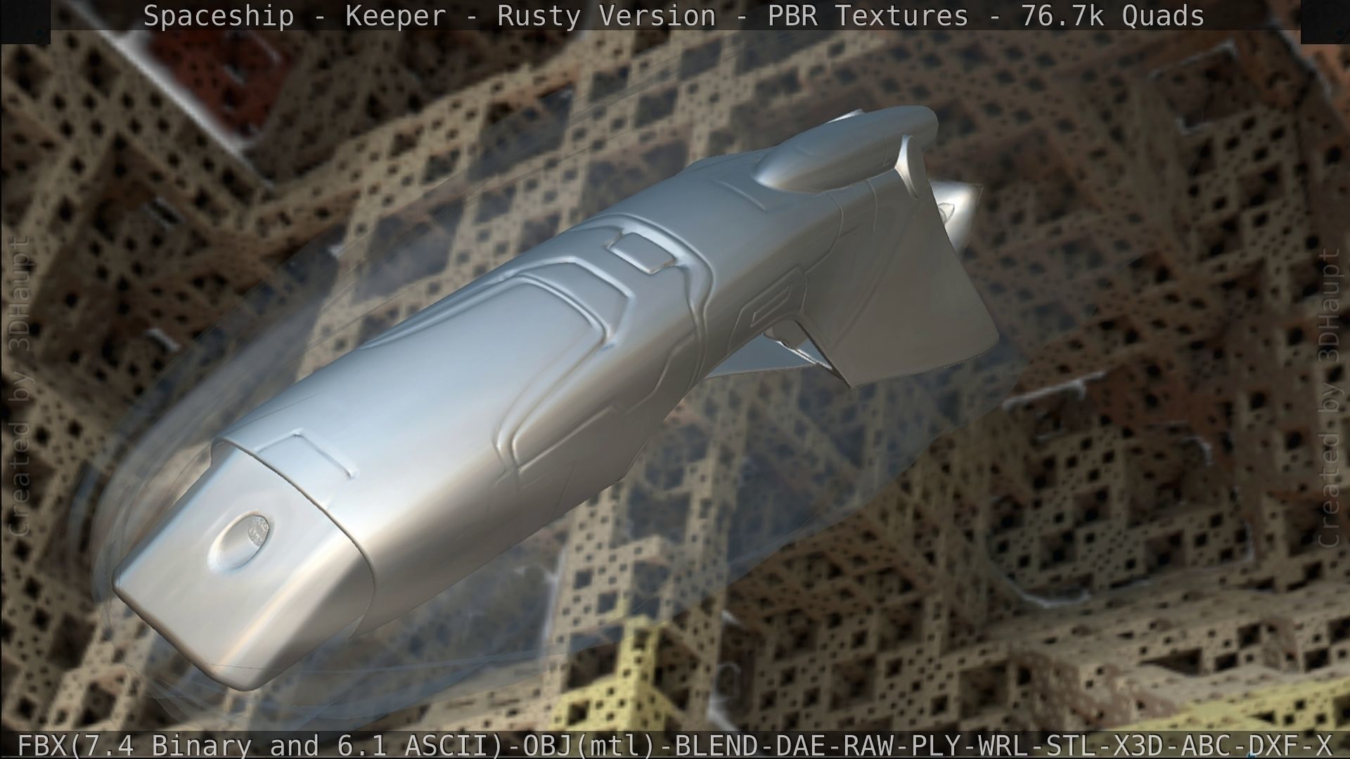 Spaceship - Keeper - Rusty Version 3D model_423