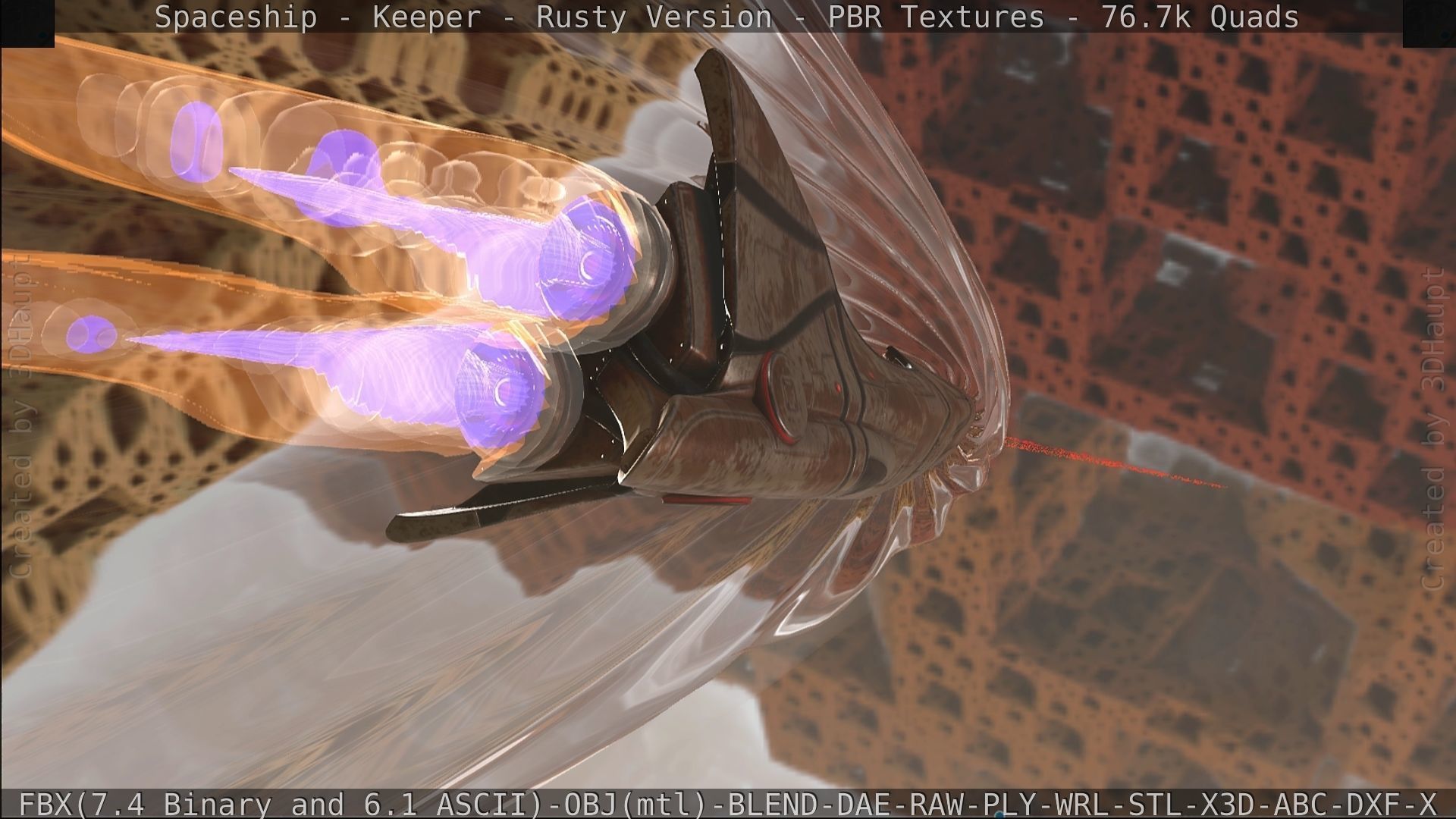 Spaceship - Keeper - Rusty Version 3D model_500