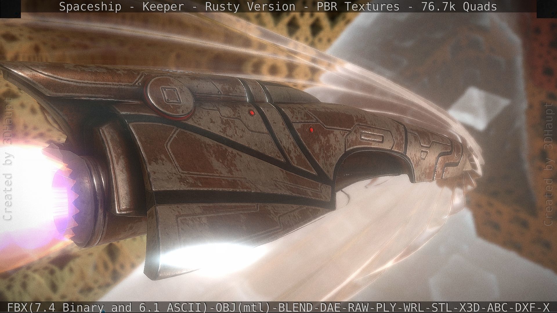 Spaceship - Keeper - Rusty Version 3D model_45