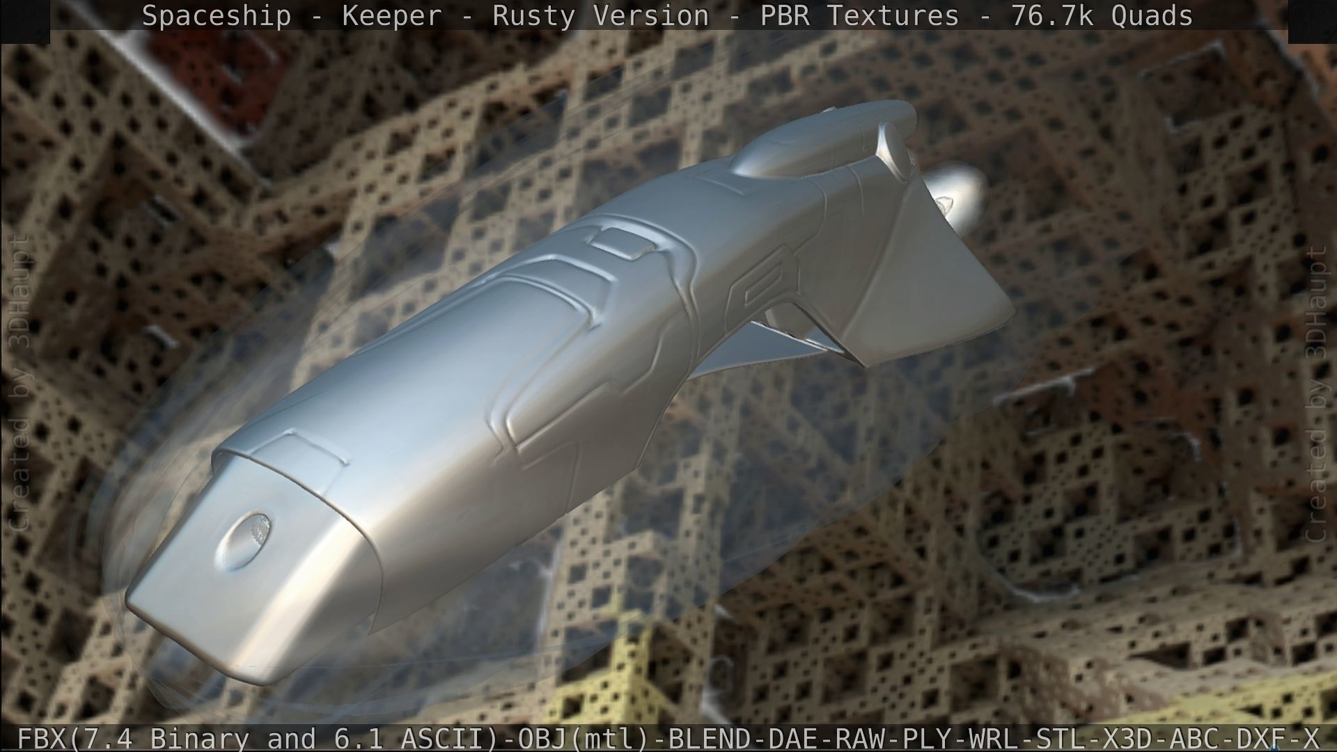 Spaceship - Keeper - Rusty Version 3D model_424