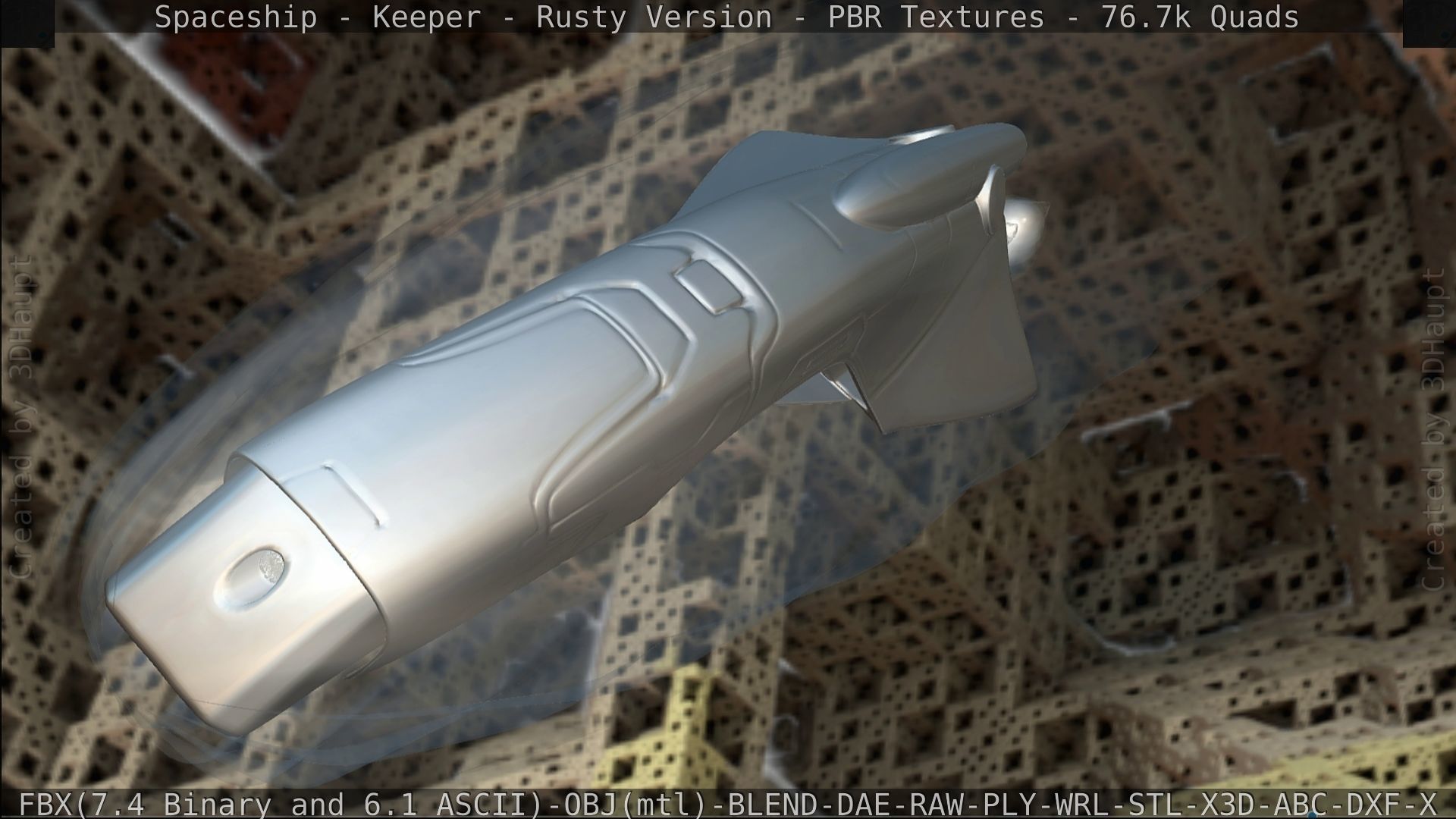 Spaceship - Keeper - Rusty Version 3D model_420