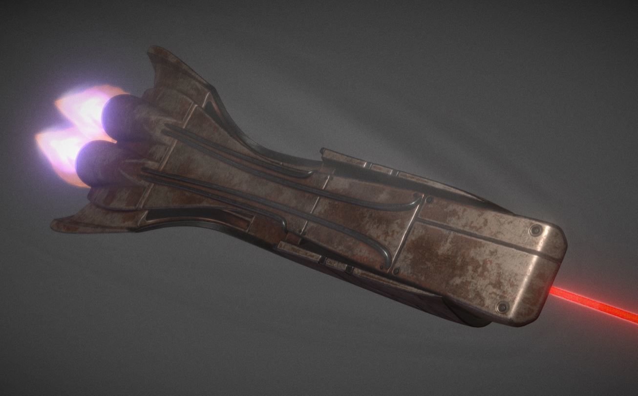 Spaceship - Keeper - Rusty Version 3D model_3