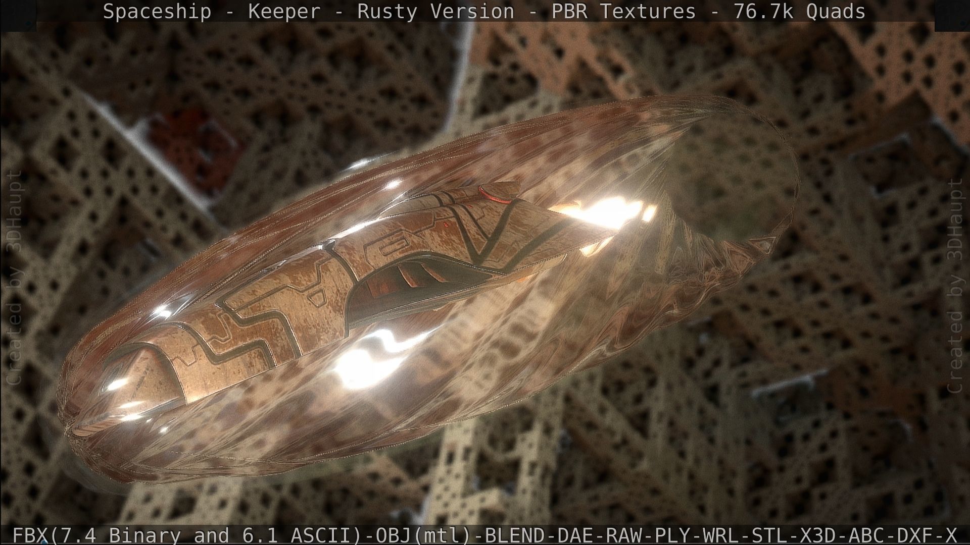 Spaceship - Keeper - Rusty Version 3D model_210