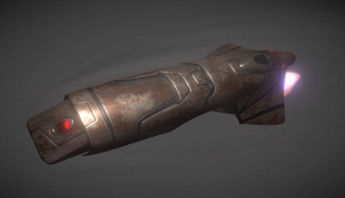 Spaceship - Keeper - Rusty Version 3D model_2