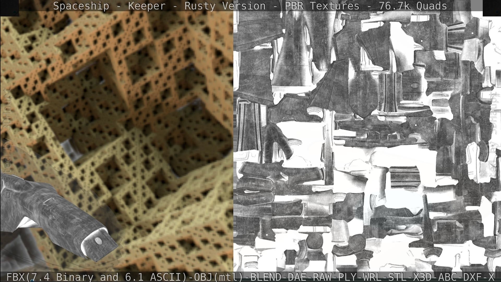 Spaceship - Keeper - Rusty Version 3D model_366