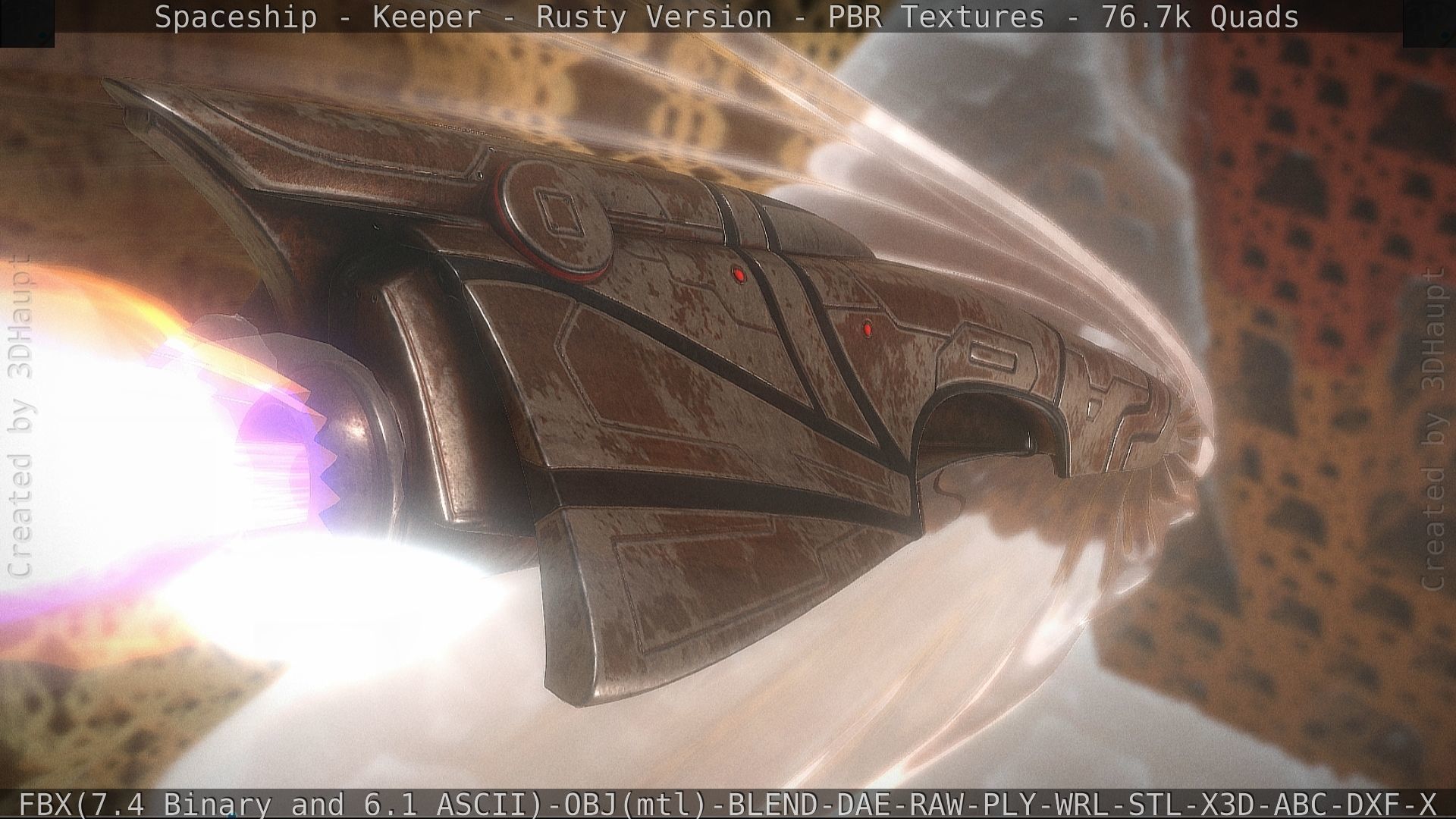 Spaceship - Keeper - Rusty Version 3D model_42