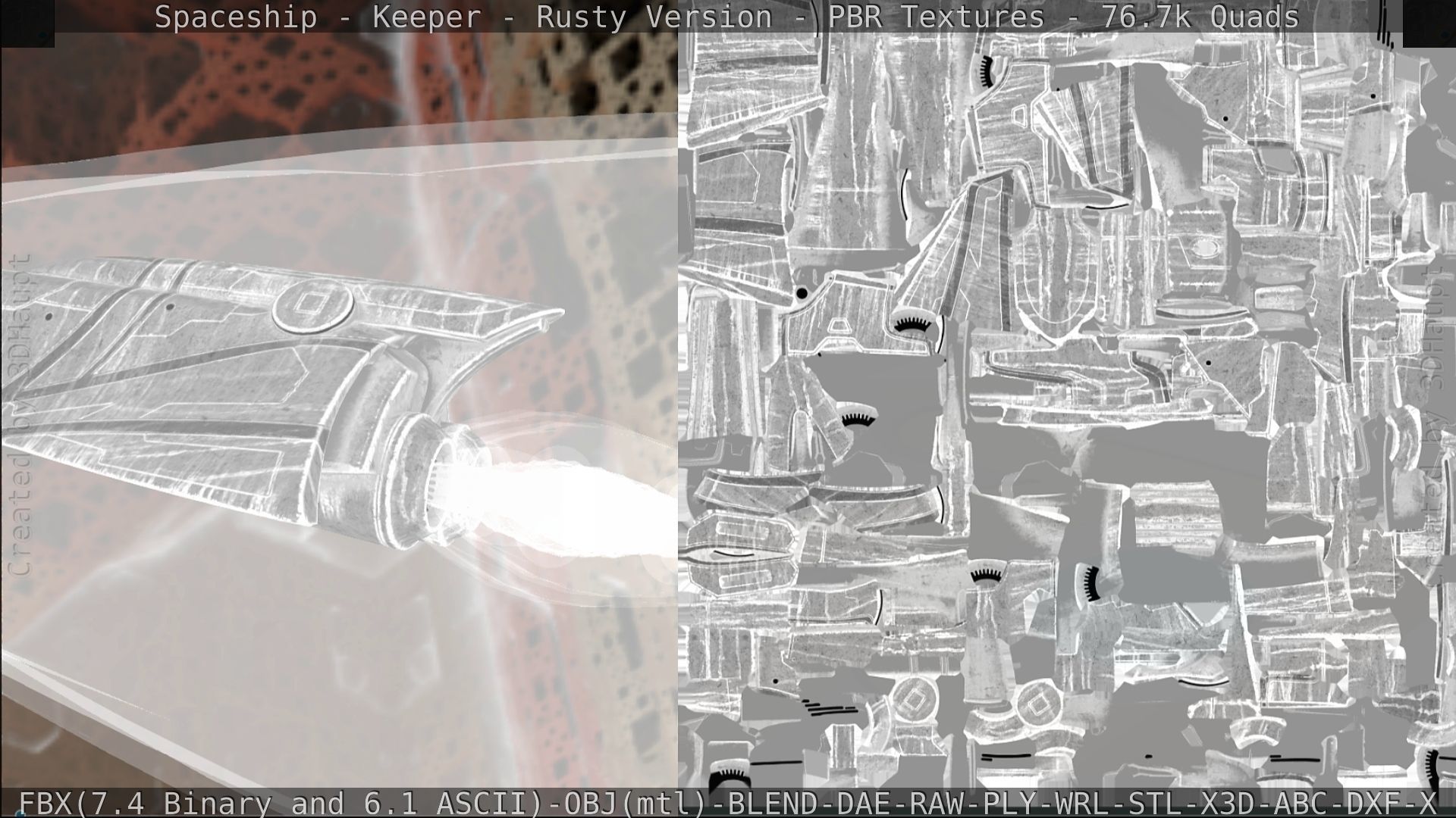 Spaceship - Keeper - Rusty Version 3D model_324