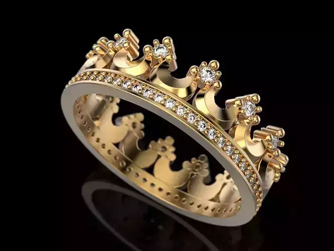 Crown ring 2 3D print model