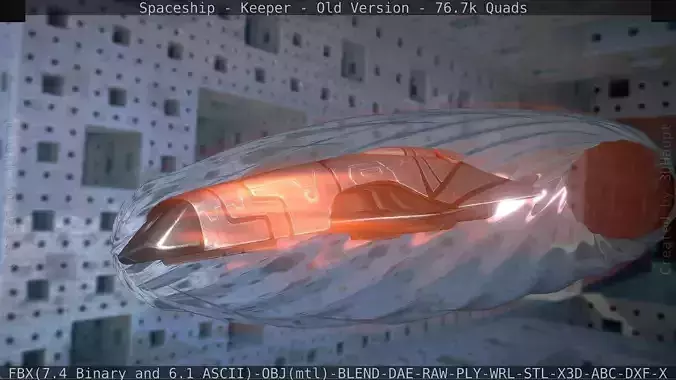 Spaceship - Keeper - Old Version 3D model