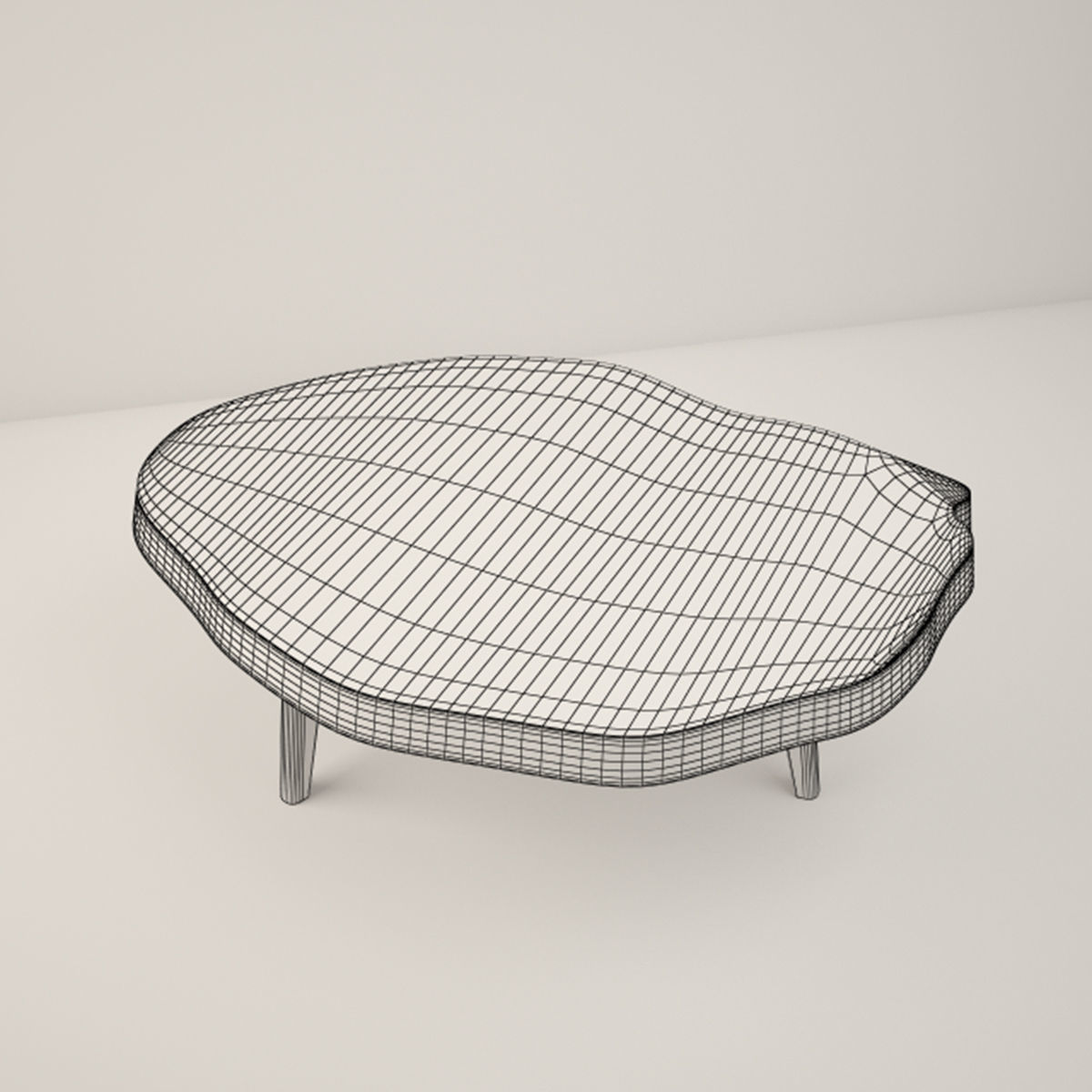 Suar Wood Table 3D model_1