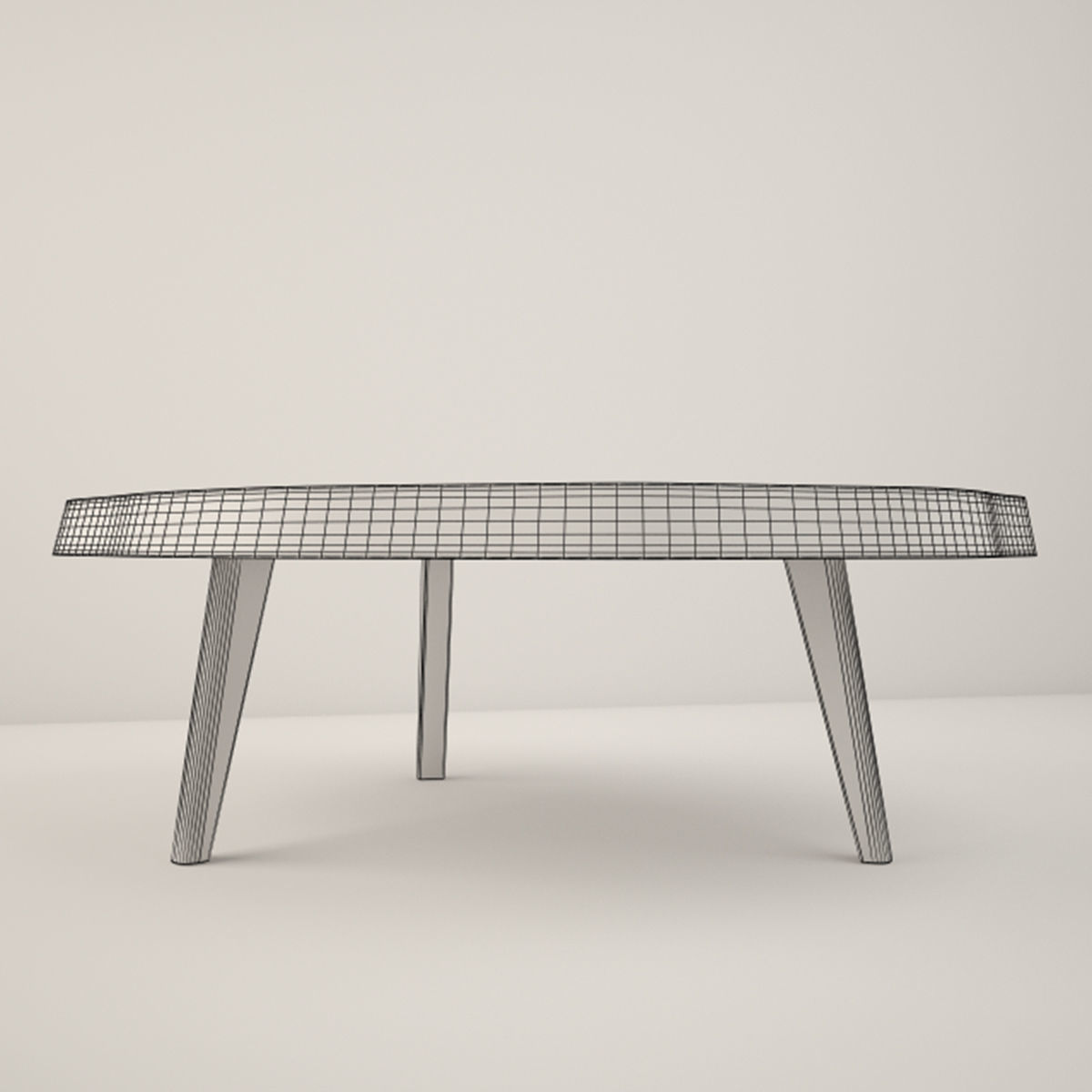 Suar Wood Table 3D model_4