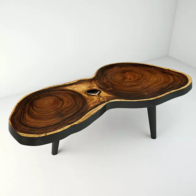 Suar Wood Table 3D model_0