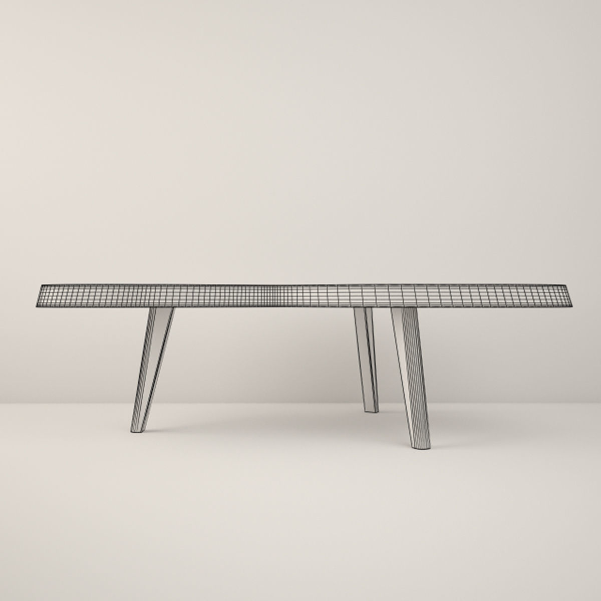 Suar Wood Table 3D model_4