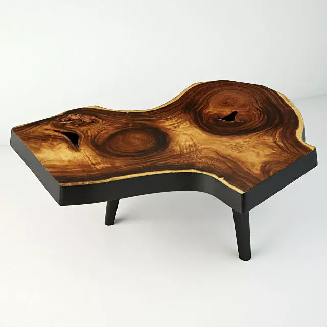 Suar Wood Table 3D model_0