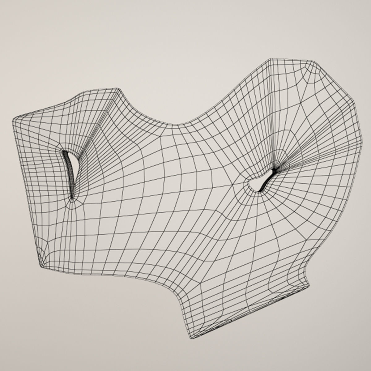 Suar Wood Table 3D model_3