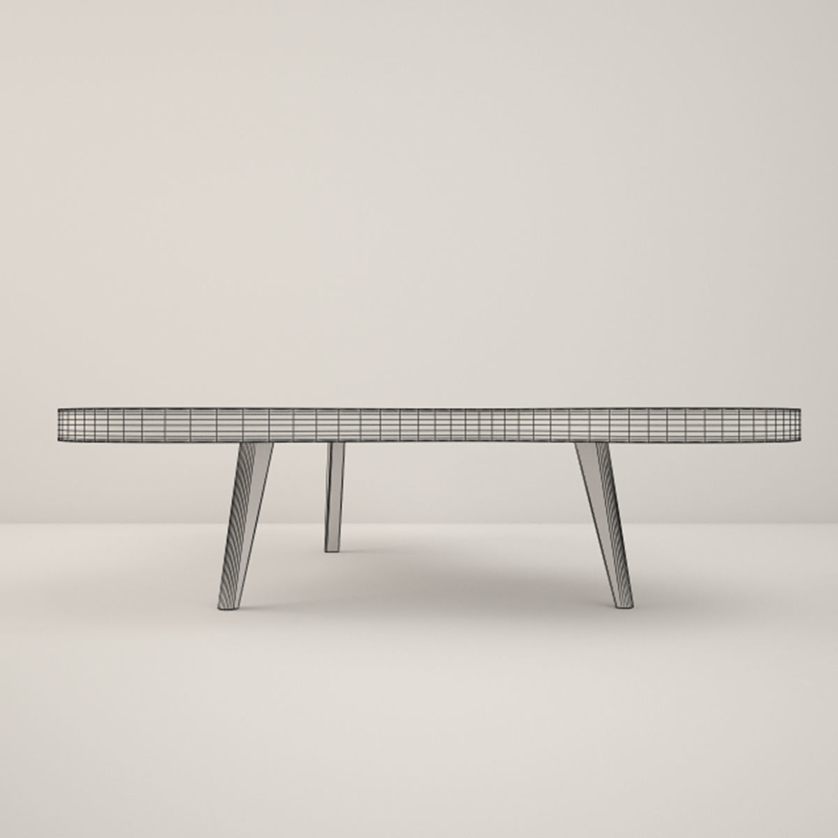 Suar Wood Table 3D model_4