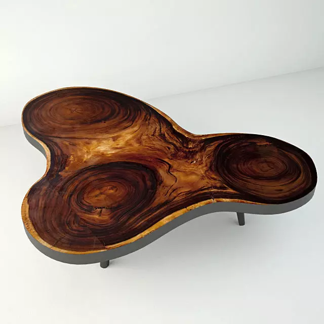 Suar Wood Table 3D model_0