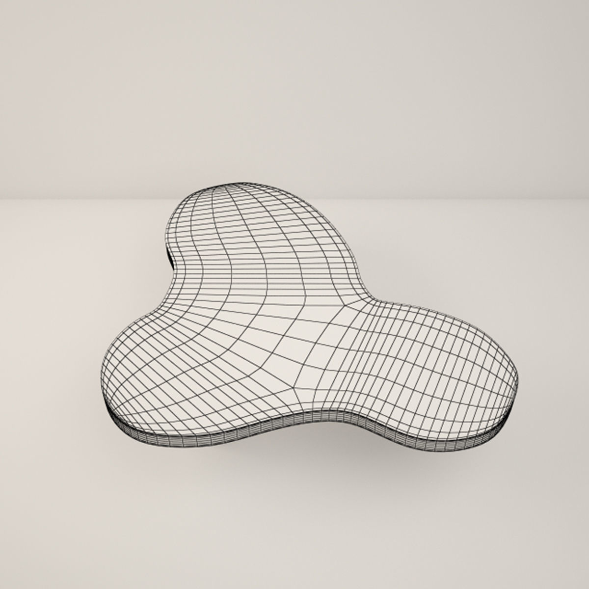 Suar Wood Table 3D model_1