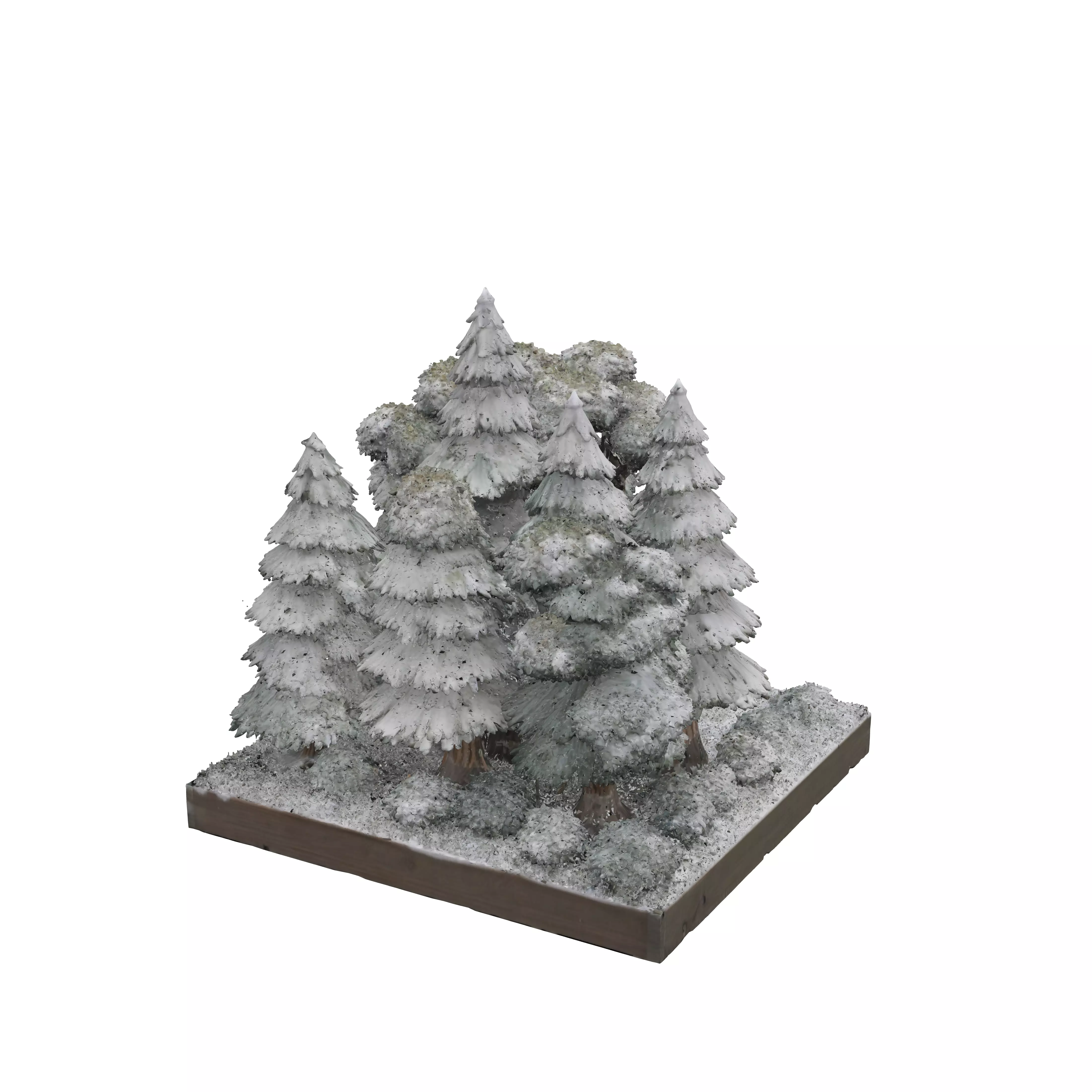 Snow covered tree tile 3D model