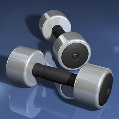 Gym Dumbbell Weights Free 3D model