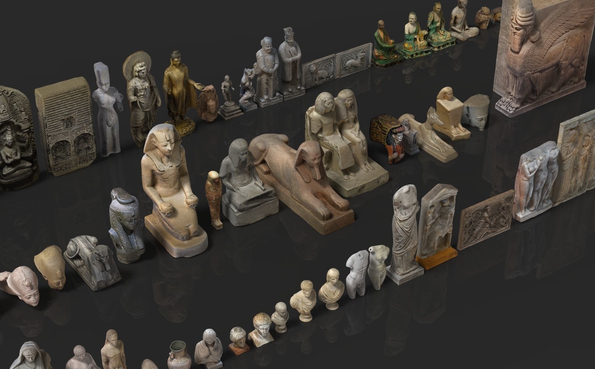 Museum Pack - Ancient Cultures Bundle Low-poly 3D model_2
