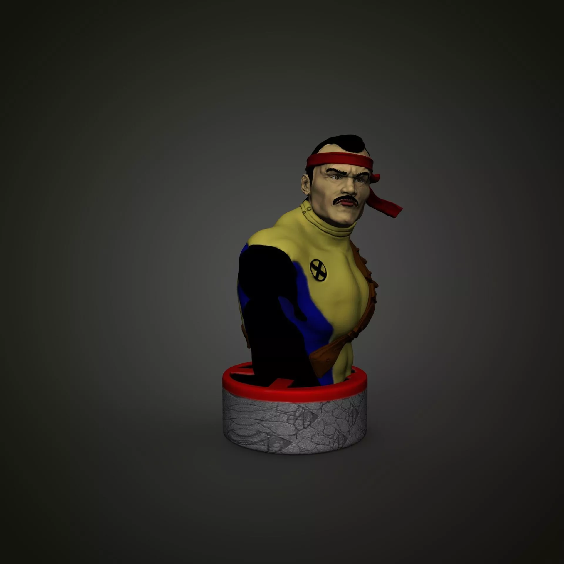 Forge X-Men Bust 3D print model
