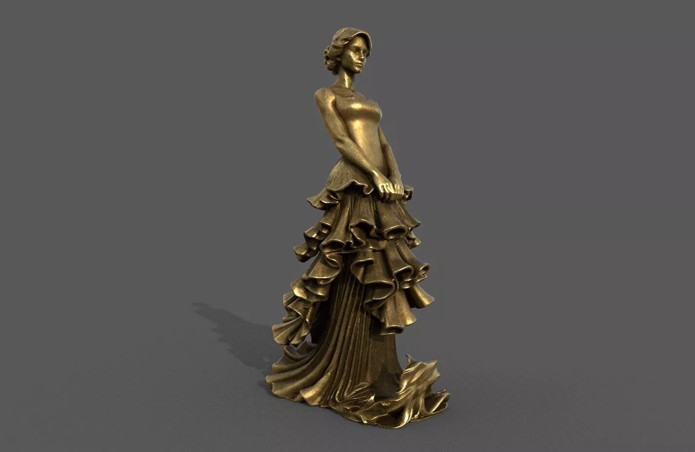 modern female statue 3D model 3D model