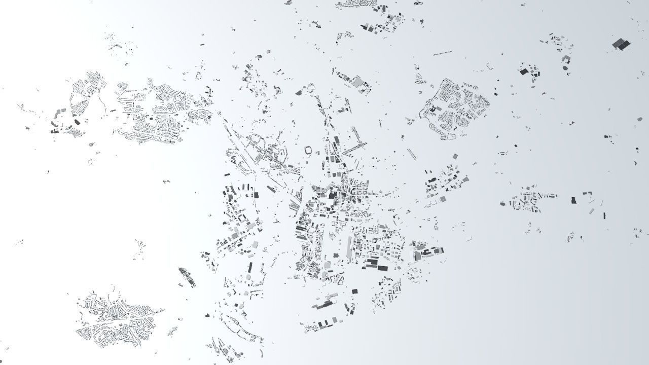 Cardiff Streets and Buildings 3D model_2