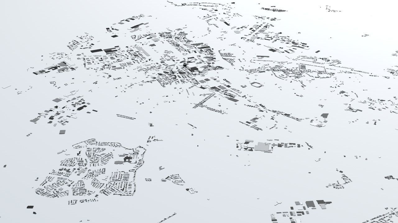 Cardiff Streets and Buildings 3D model_3