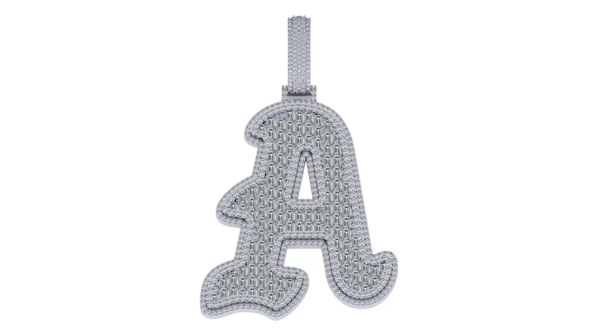Hip Hop A Letter Pendent 3D print model