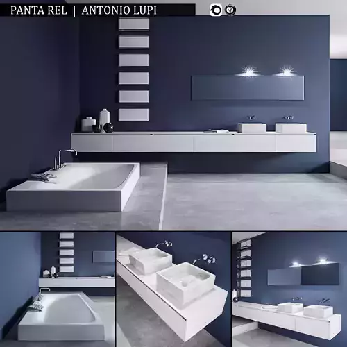 Bathroom furniture set Panta Rei 3D model