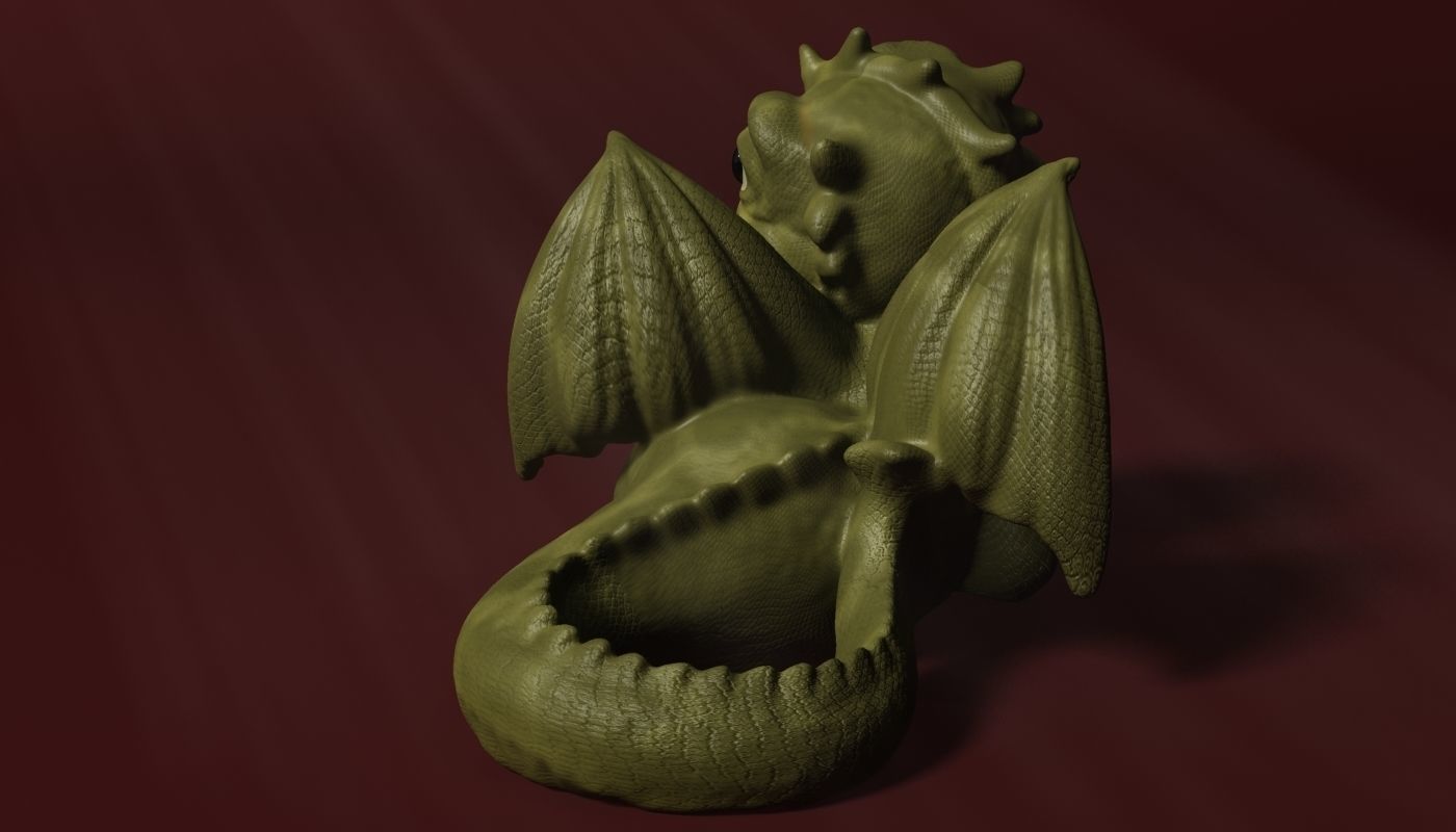 Baby Dragon 3D model_2